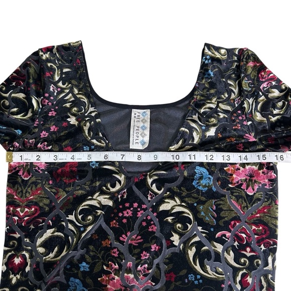 Free People Velvet Burnout Mini Dress. Size Medium - Picture 3 of 6
